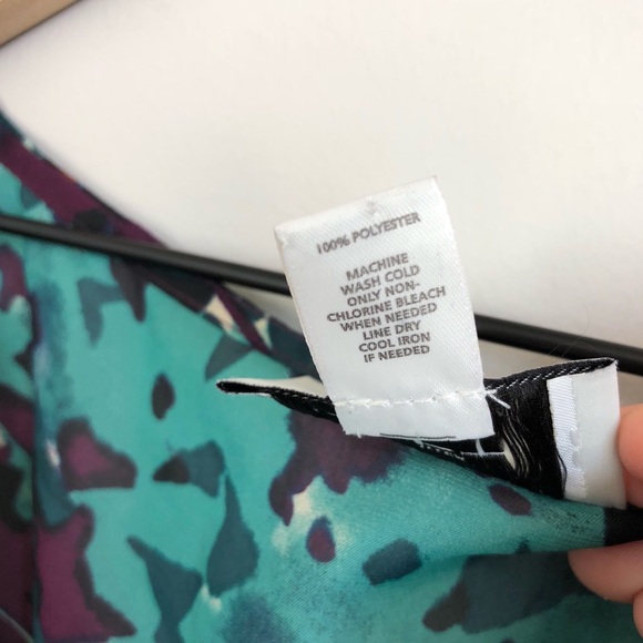 LOFT | blue purple floral tunic blouse - Picture 7 of 8